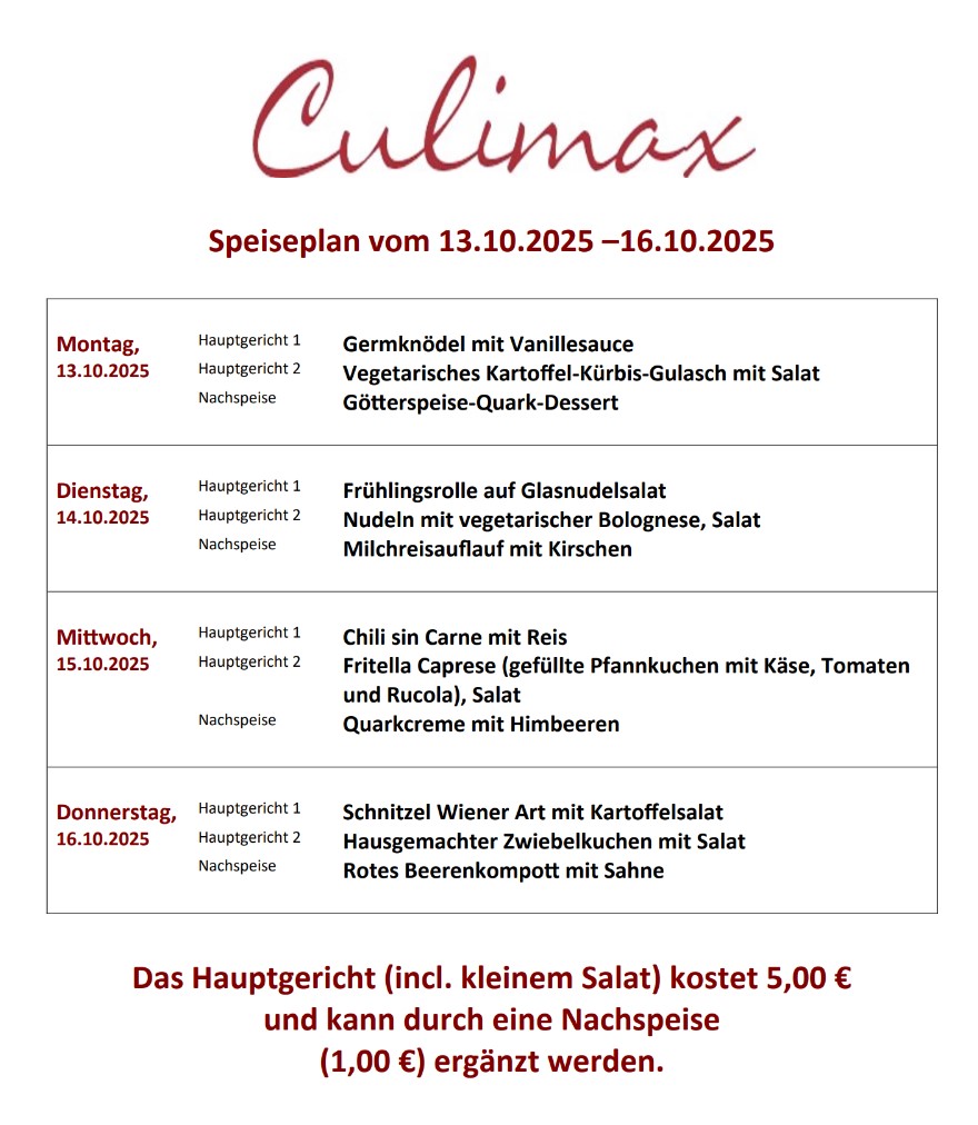 Speiseplan 2025-10-11
