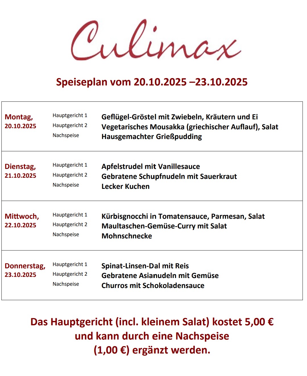 Speiseplan 2025-10-17